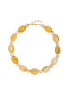 Anni LU Desert Dreamer 18kt Gold-plated Beaded Necklace - Orange - One Size