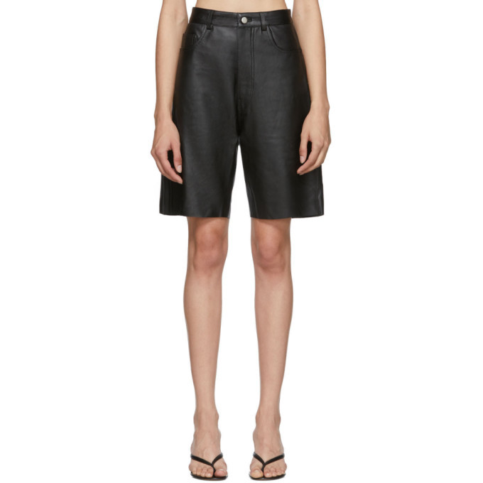 Photo: Georgia Alice Black Leather Margot Shorts