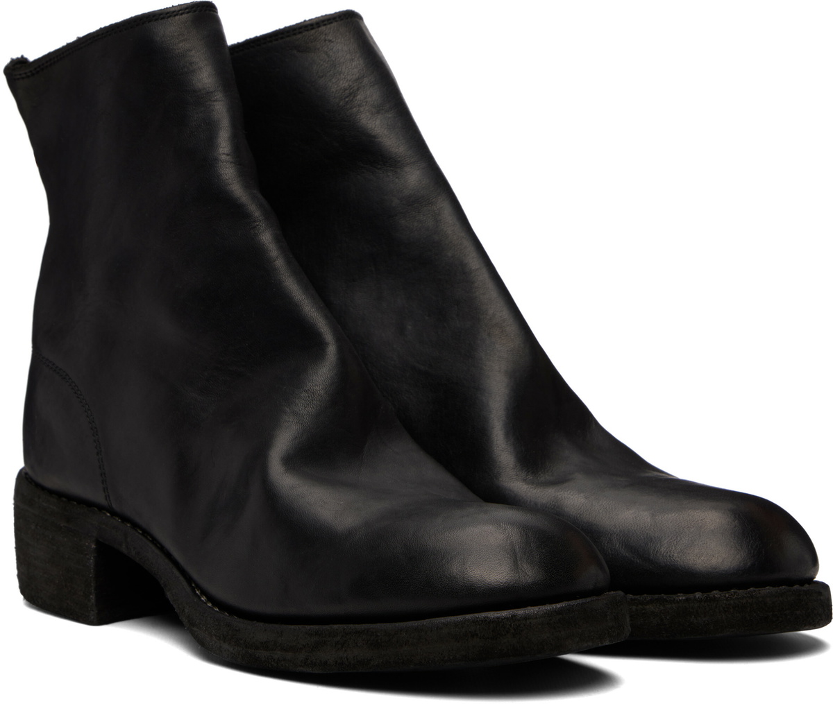 Guidi Black Back Zip Boots