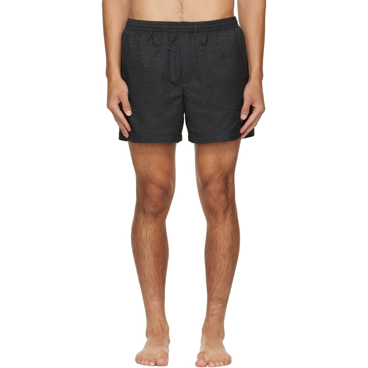 Casablanca Black Monogram Jacquard Swim Shorts