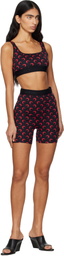 Marine Serre SSENSE Exclusive Black Moon Printed Jersey Biker Shorts