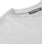 ACNE STUDIOS - Exford Oversized Logo-Appliquéd Mélange Cotton-Jersey T-Shirt - Gray