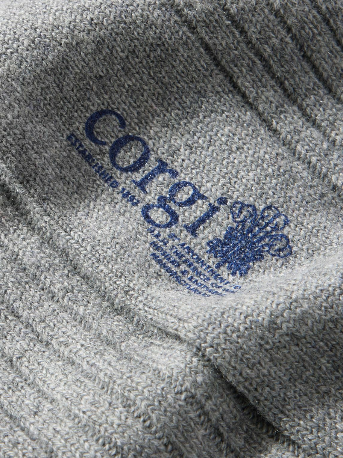 Kingsman - Ribbed Cashmere Socks - Gray