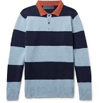 The Elder Statesman - Slim-Fit Striped Cashmere Sweater - Blue