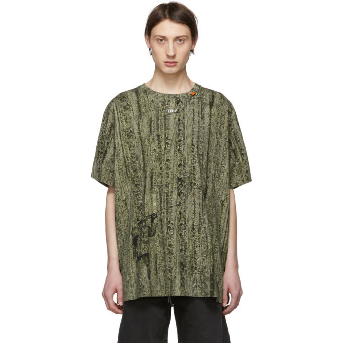 Photo: Off-White Green Oversized Real Camo T-Shirt