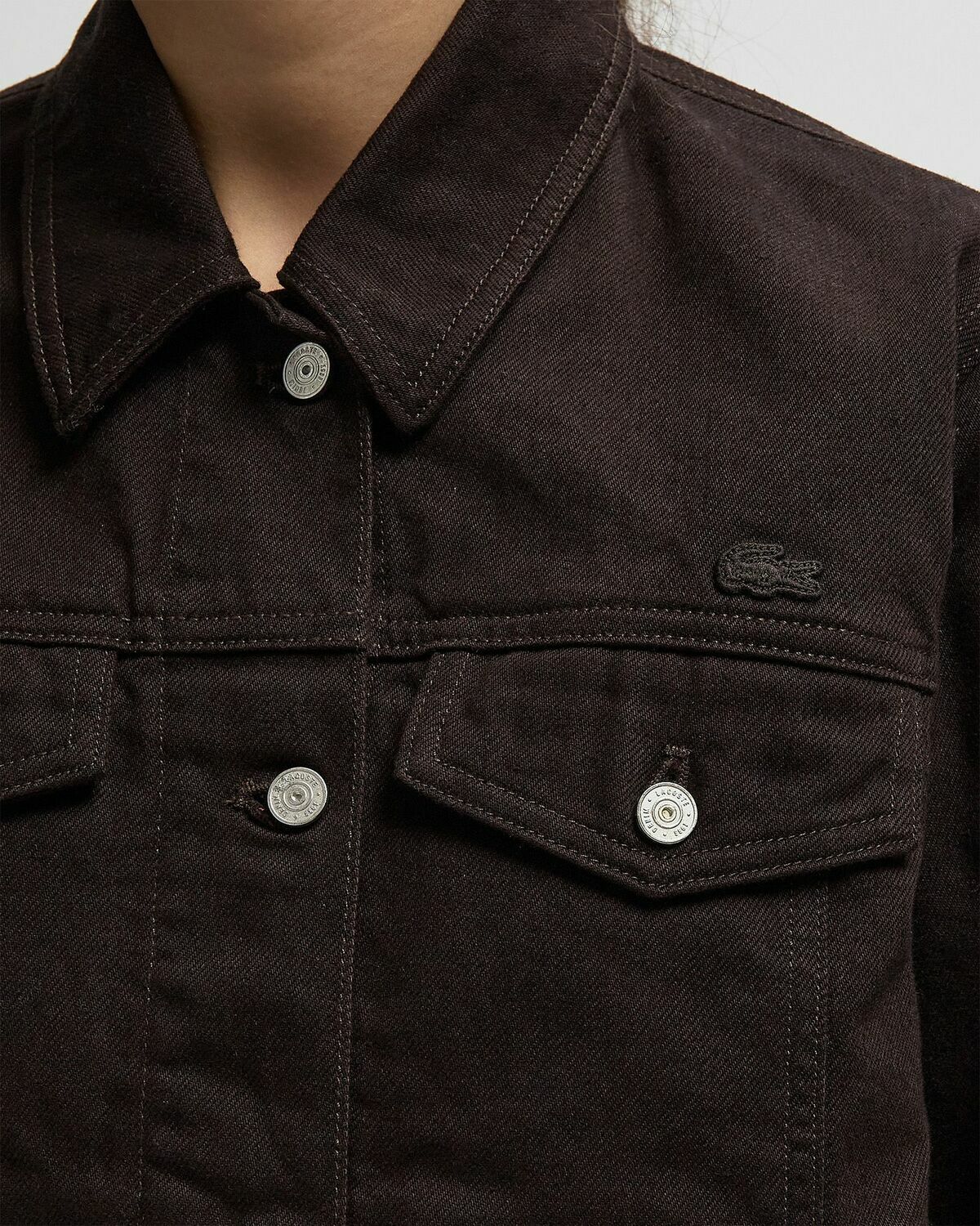 Lacoste BLOUSON Brown Womens Denim Jacket