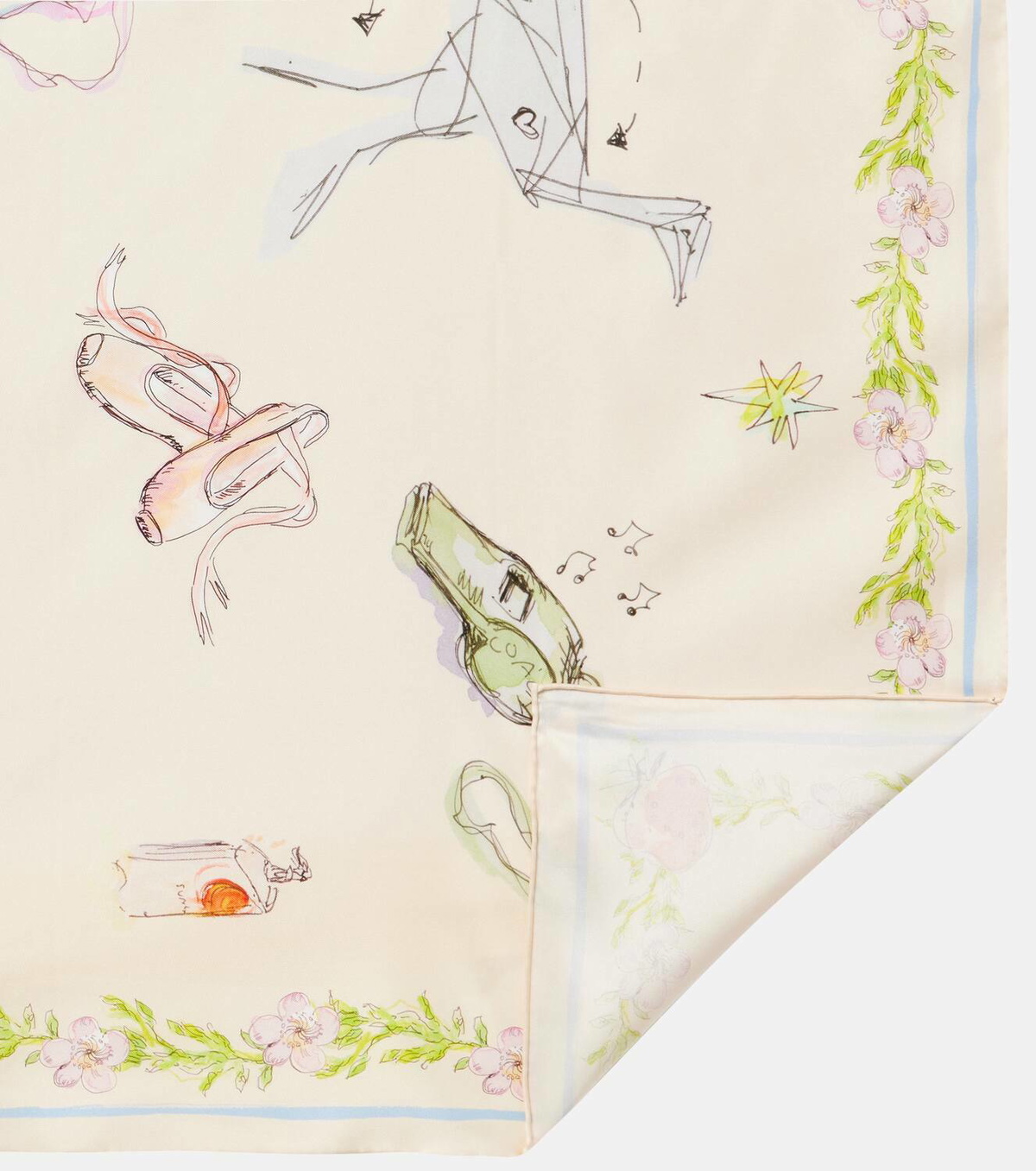 Alémais Court printed silk scarf