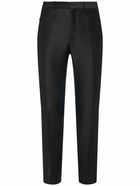 TOM FORD Wool Blend Twill Straight Pants