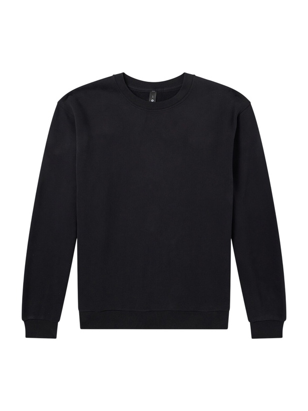 Photo: Lululemon - Steady State Crew Cotton-Blend Jersey Sweatshirt - Black