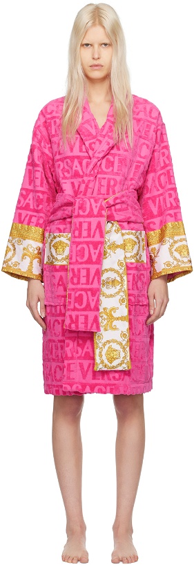 Photo: Versace Underwear Pink 'I Heart Baroque' Robe