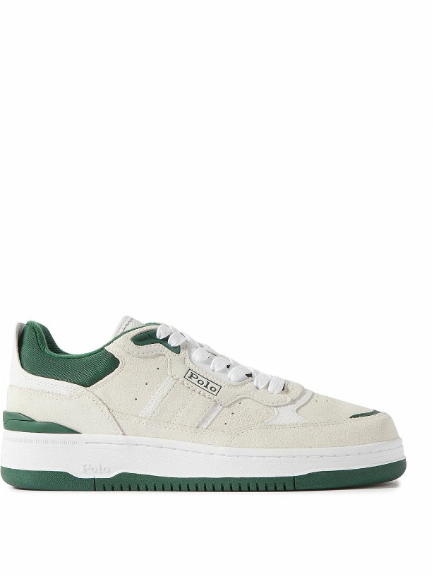 Photo: Polo Ralph Lauren - Masters Sport Leather and Satin-Trimmed Suede Sneakers - White