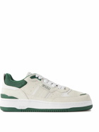 Polo Ralph Lauren - Masters Sport Leather and Satin-Trimmed Suede Sneakers - White