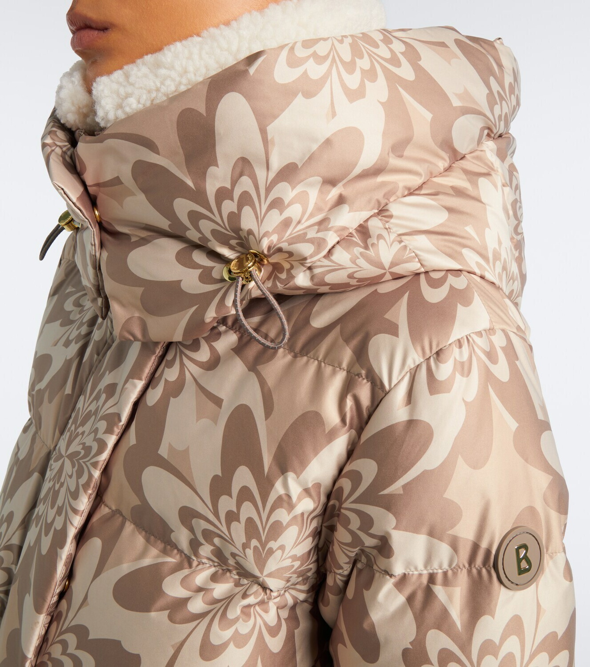 Bogner Naia hooded printed down ski jacket