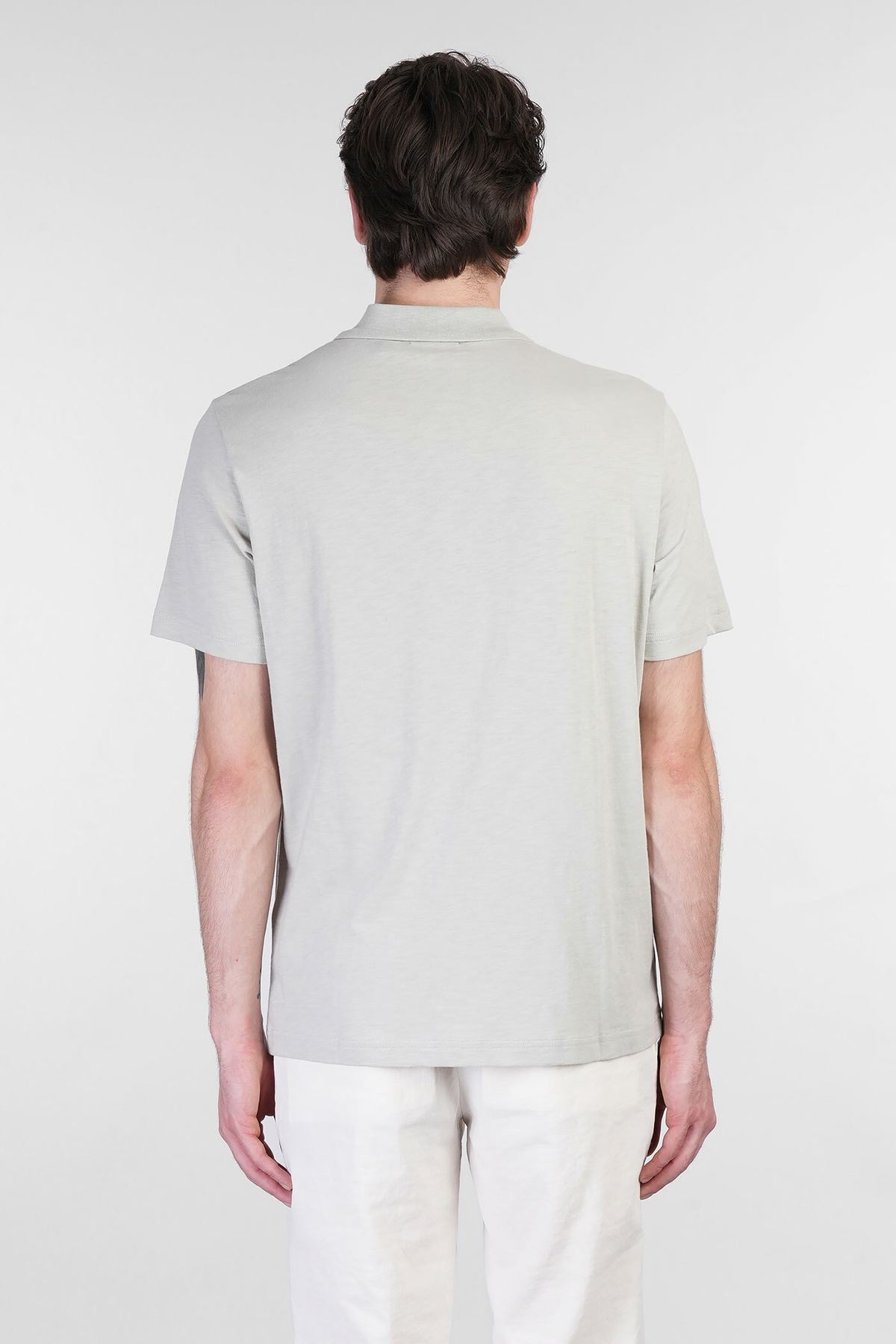 Theory Polo In Grey Cotton
