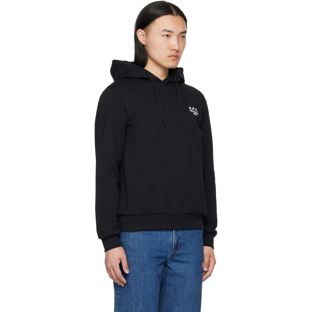A.P.C. Black Standard 'Rue Madame' Hoodie