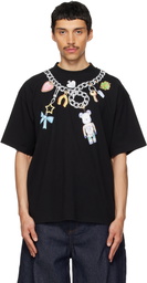 EGONlab Black Bearbrick Edition Print Cotton T-shirt