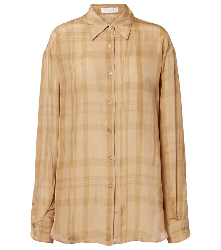 Photo: The Frankie Shop Peri checked twill shirt