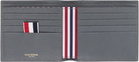 Thom Browne Gray RWB Stripe Billfold Wallet