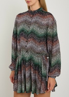Missoni Chevron Sequin-embellished Metallic-knit Mini Dress Multicoloured
