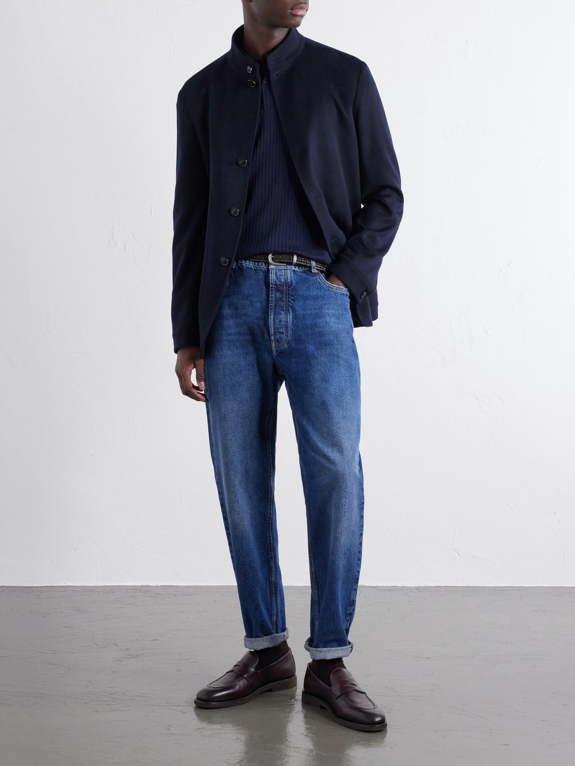 Zegna - Il Conte Cashmere Brushed Coat - Blue