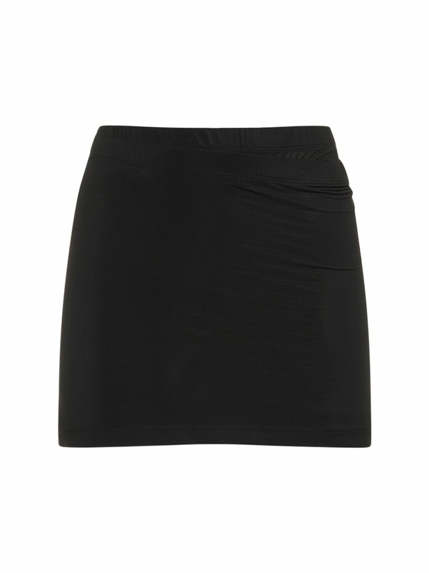 Photo: WARDROBE.NYC - Layered Tube Stretch Viscose Mini Skirt