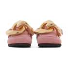 JW Anderson Pink Suede Chain Loafers