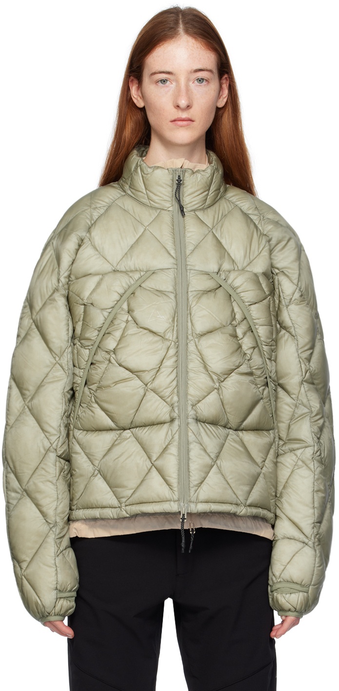 ROA Green Diamond-Quilted Down Jacket ROA