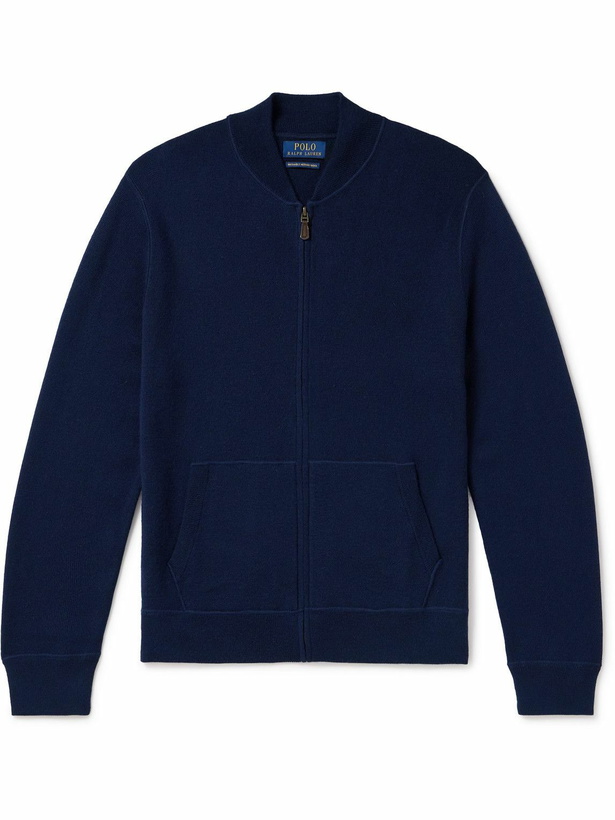 Photo: Polo Ralph Lauren - Wool Zip-Up Cardigan - Blue