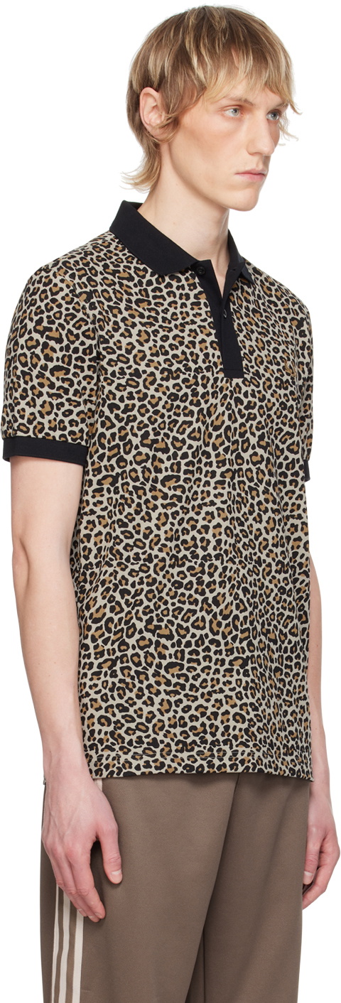 Fred Perry Beige Leopard Polo Fred Perry