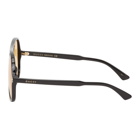 Gucci Black Acetate Aviator Sunglasses