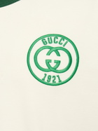 GUCCI - Logo Patch Cotton T-shirt