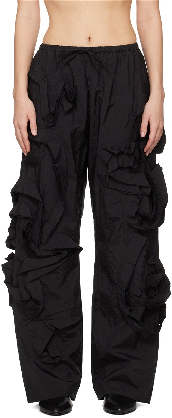 Photo: J.Kim SSENSE Exclusive Black Quilling Staple Trousers