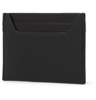 LOEWE - Logo-Debossed Smooth and Full-Grain Leather Cardholder - Black