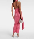 Alex Perry Embellished ruched jersey maxi skirt
