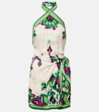 Poupette St Barth Aya printed halterneck minidress