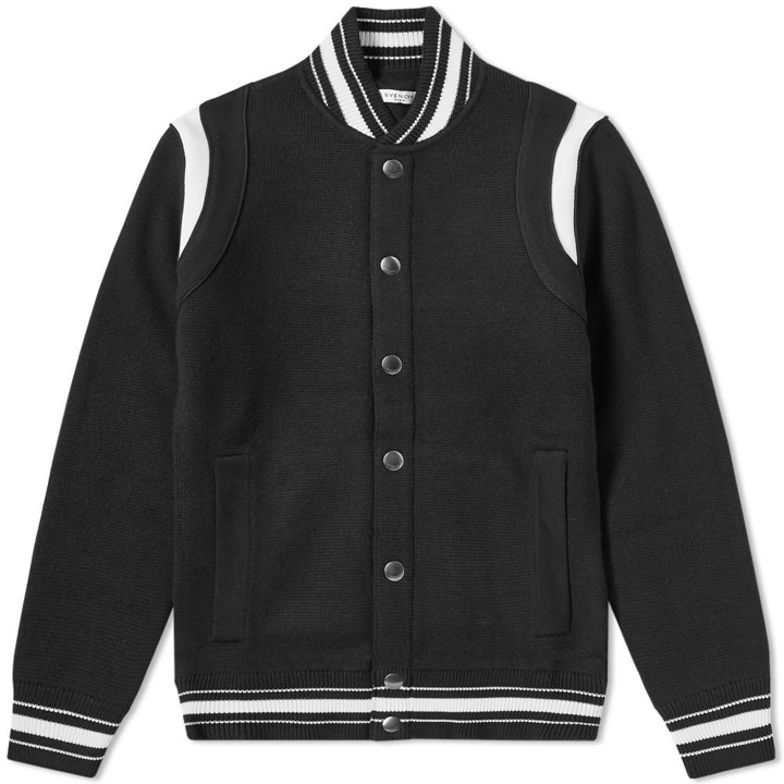 Photo: Givenchy 4G Knitted Varsity Jacket Black
