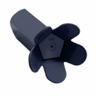 HAY Arcs Candleholder Small in Dark Blue