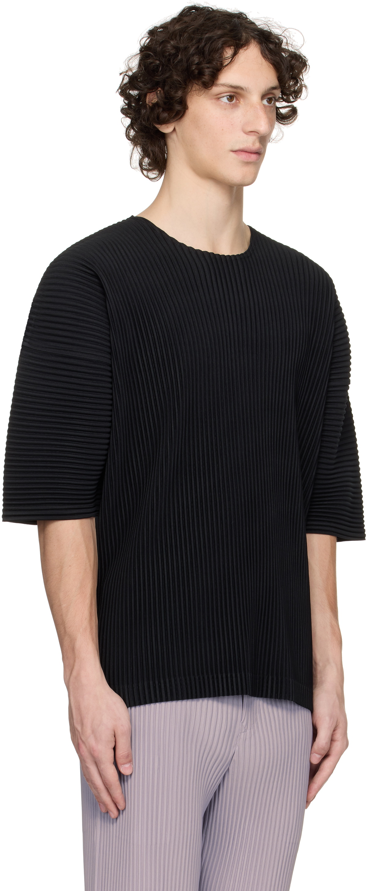 HOMME PLISSÉ ISSEY MIYAKE Black Monthly Color May T-shirt Homme