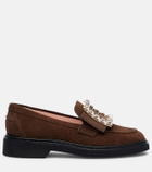 Roger Vivier Viv' Rangers 25 embellished suede loafers