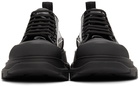 Alexander McQueen Black Patent Tread Slick Low Sneakers