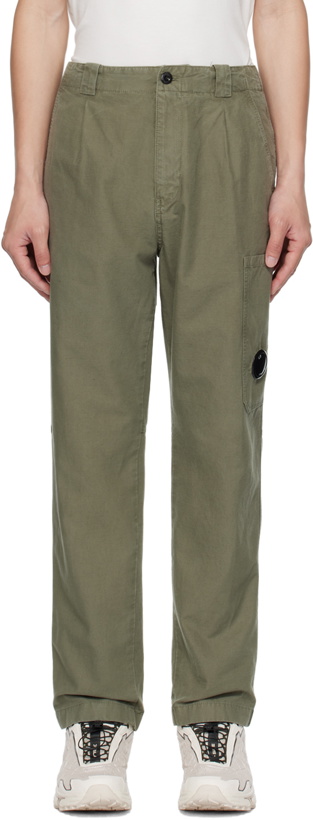 Photo: C.P. Company Green Garment-Dyed Cargo Pants