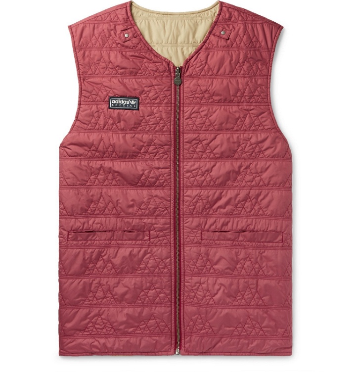 Photo: adidas Consortium - SPEZIAL Reversible Quilted Shell Gilet - Red