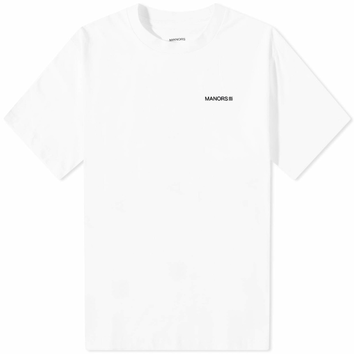 Photo: Manors Golf Men's Logo T-Shirt in White