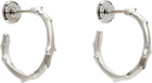 Bernard James White Gold FLORA Spina Midi Earrings