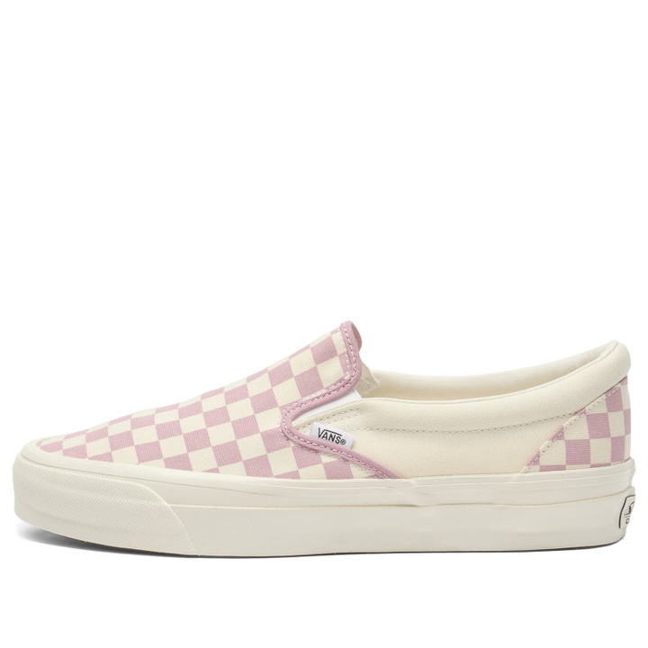 Photo: Vans LX Classic Slip-On 98 sneaker in Checkerboard Pink Dawn