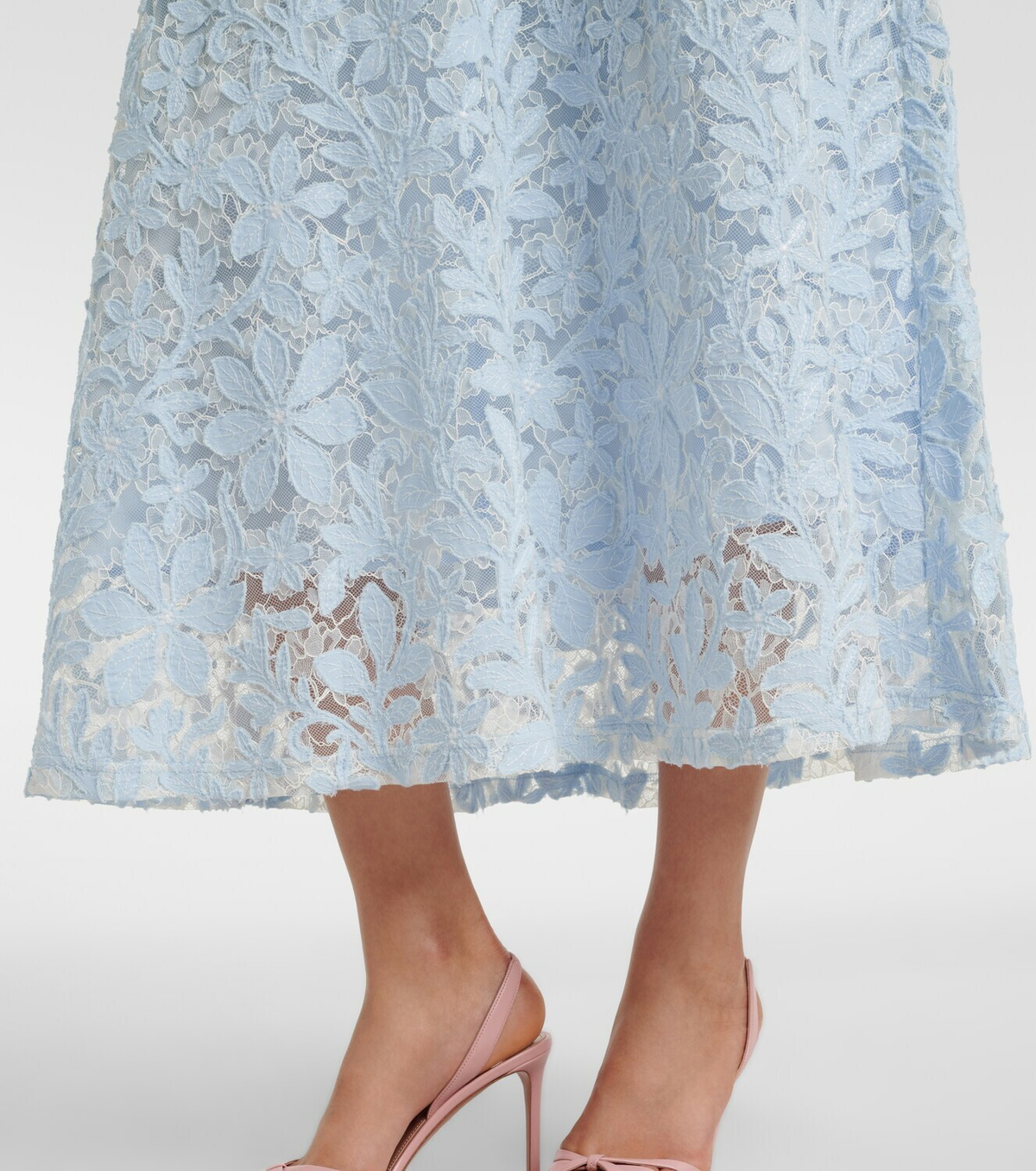 Simkhai Deanna lace guipure cotton midi dress