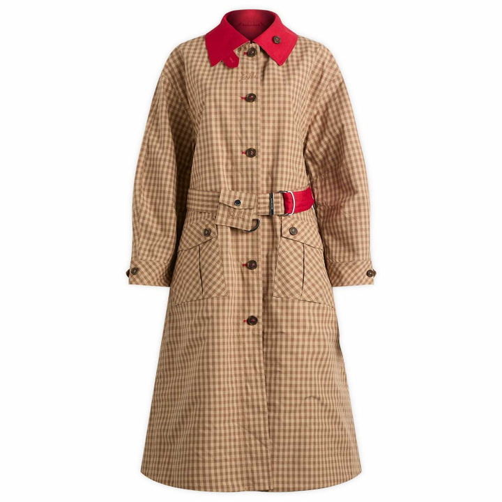 Photo: Damson Madder Women's Anja Reversible Honey Trench Coat in Tan