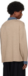 HYEIN SEO Beige Graphic Pique Knit Polo
