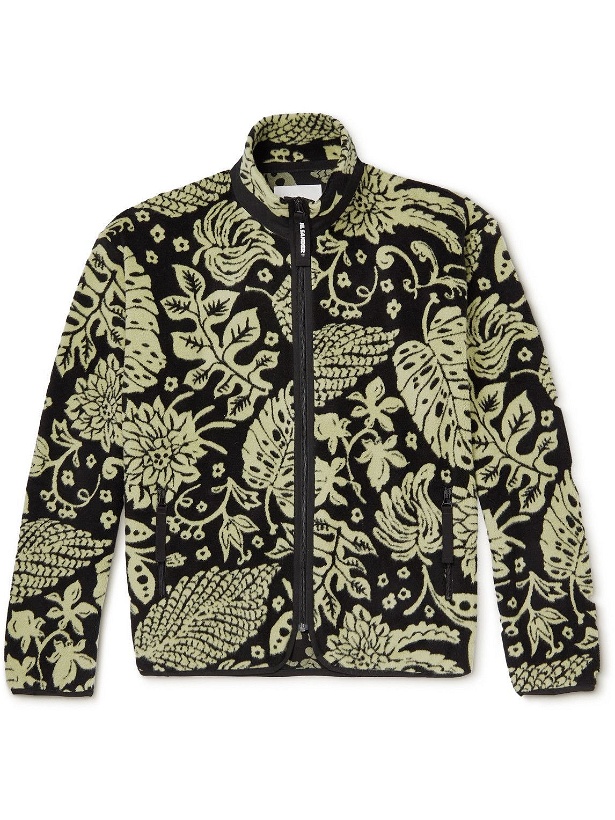 Photo: Jil Sander - Printed Cotton-Blend Fleece Jacket - Green