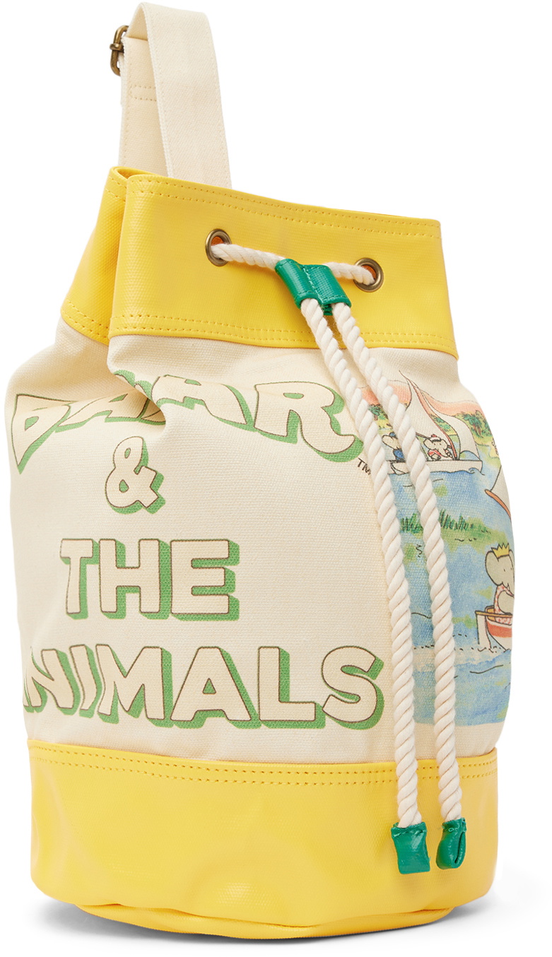 The Animals Observatory Kids Yellow & Off-White Babar Backpack The